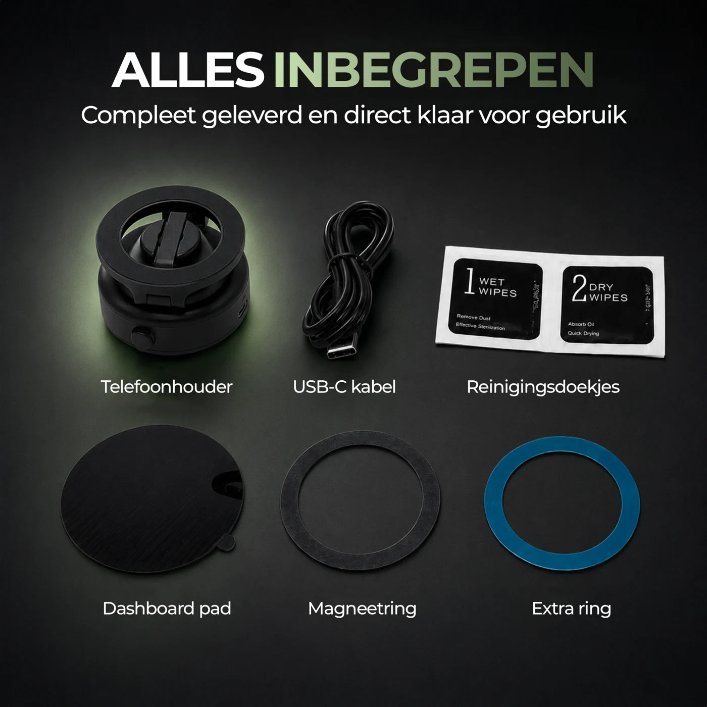 Telefoonhouder Autogrip Pro inhoud doosje
